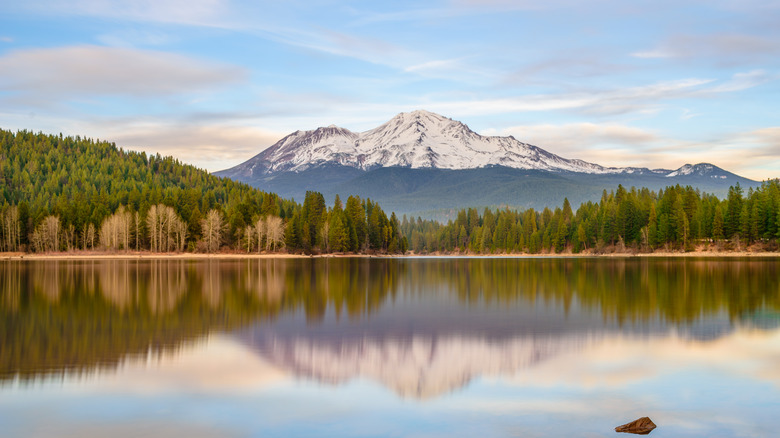 Mount Shasta reflected in Lake Siskiyou