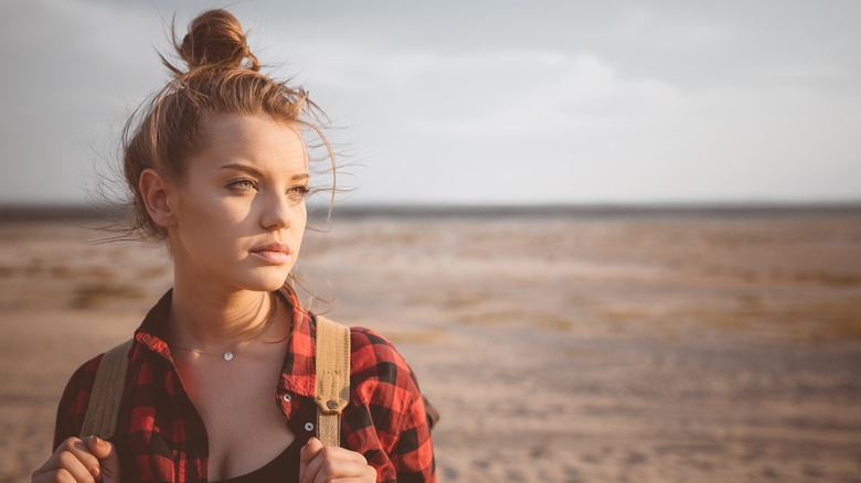 Woman looking into the distance