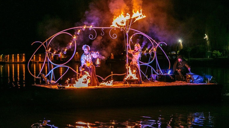 Nocturnal water show, Carnival Venice