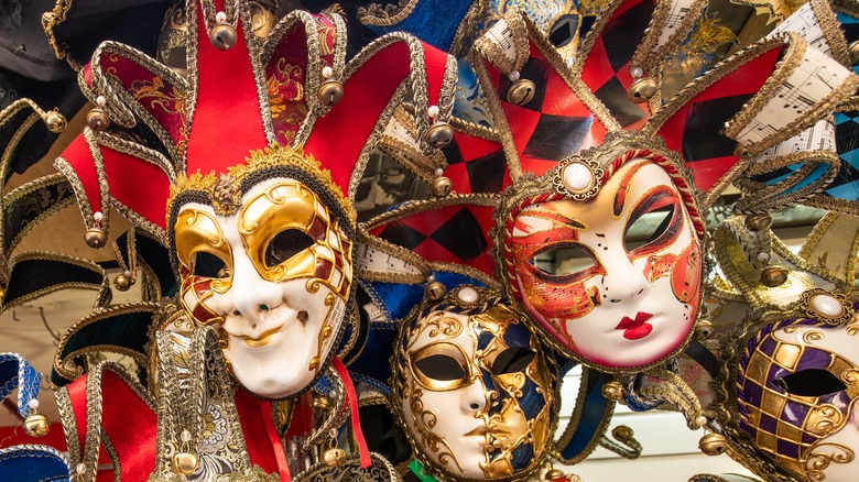 Colorful Venetian masks, Venice Italy