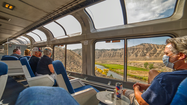 amtrak train travelers colorado rockies