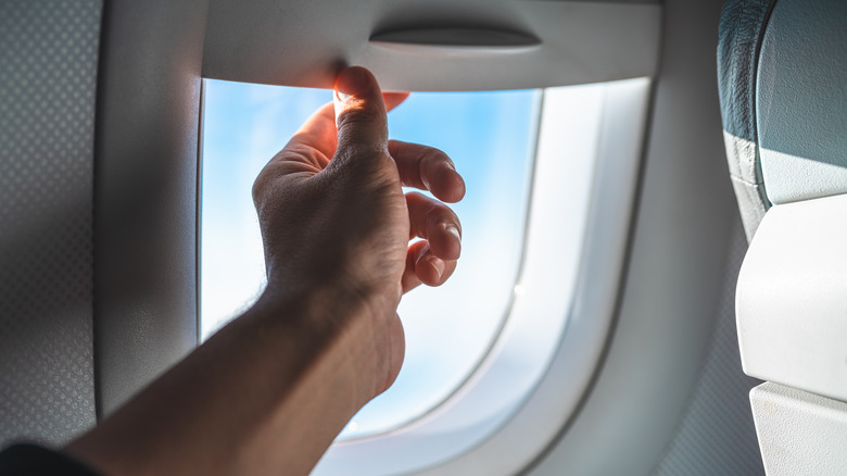 hand adjusting plane window shade
