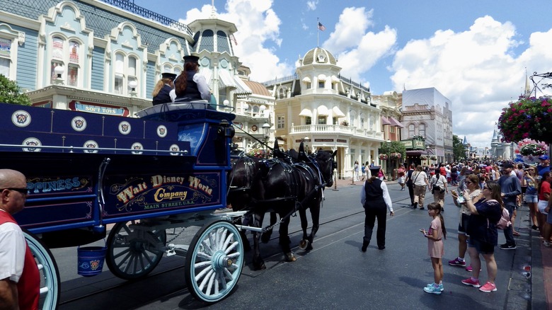 Disney Main Street Horse Trolley