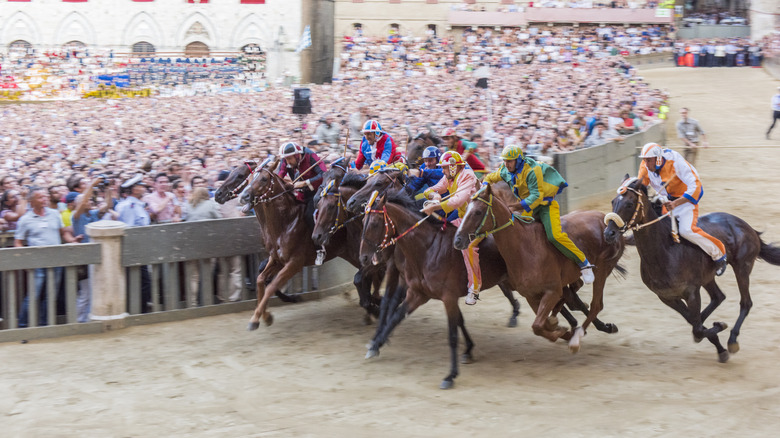 horse race in Siena, Italy
