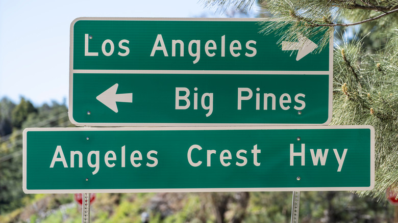 Angeles Crest Highway sign