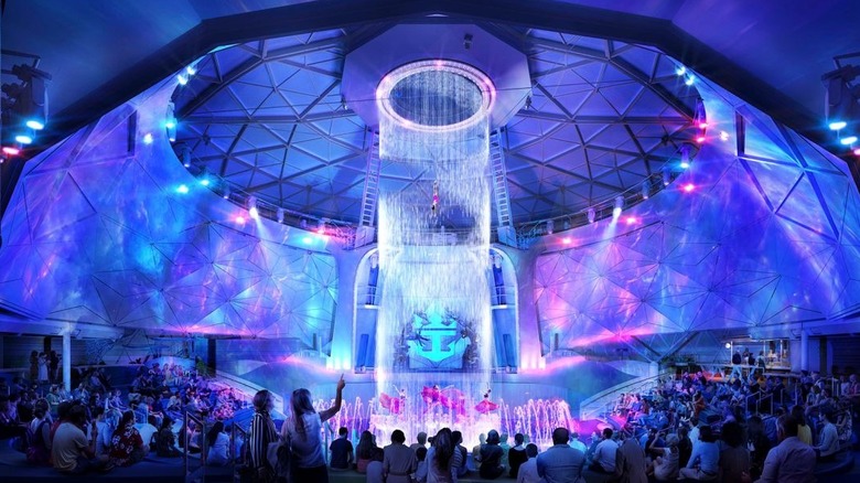 A rendering of a show on Royal Caribbean's cruise ship Icon of the Seas