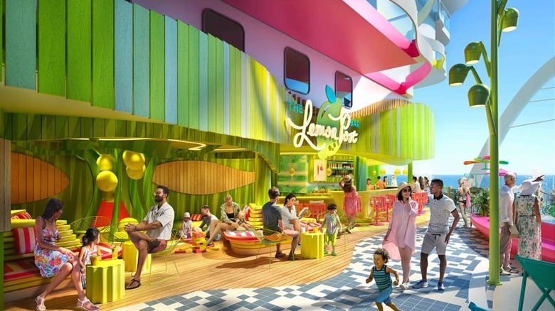 A rendering of a restaurant on Royal Caribbean's cruise ship Icon of the Seas