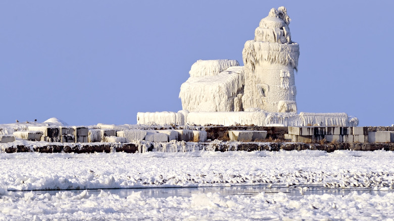 Frozen lighthouse