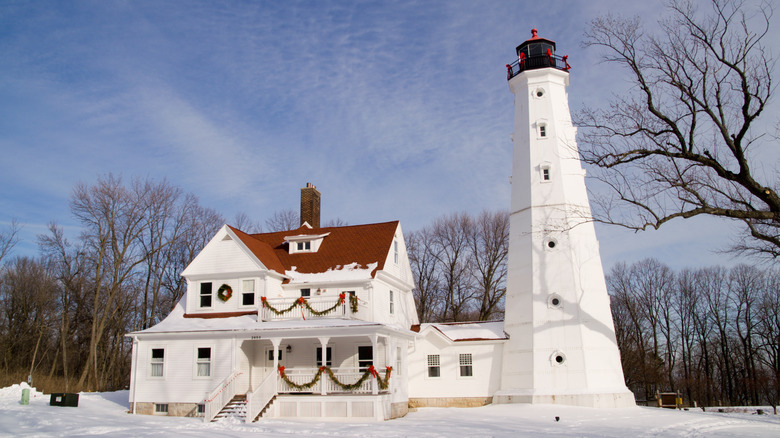 Wintery lighthouse