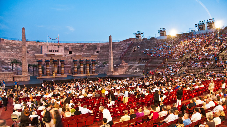 Audience waits for show at Verona Arena
