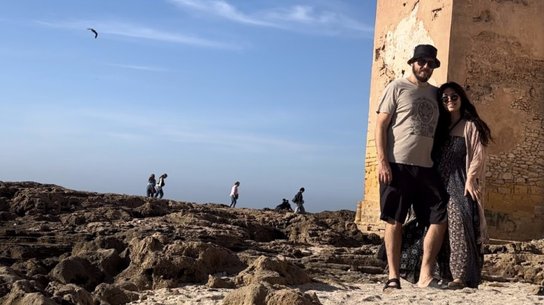 tourists at the beach in Morocco