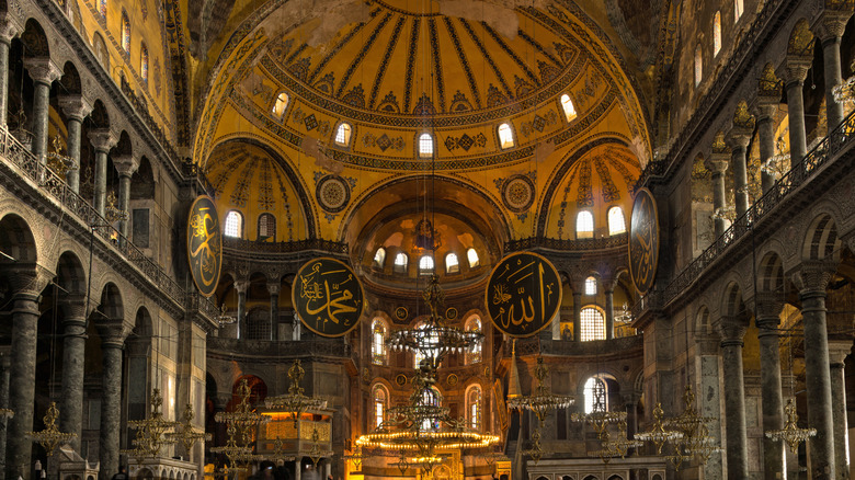 Inside the Hagia Sophia in Istanbul