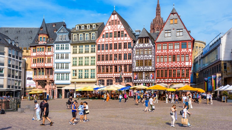 Cobblestone streets of Frankfurt