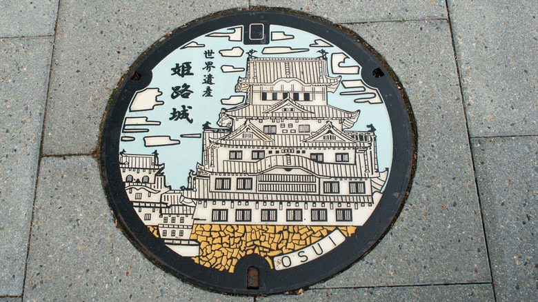 Himeji Castle decorative maintenance cover