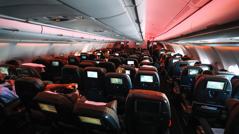 A plane's interior