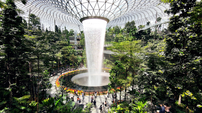 Changi Airport waterfall