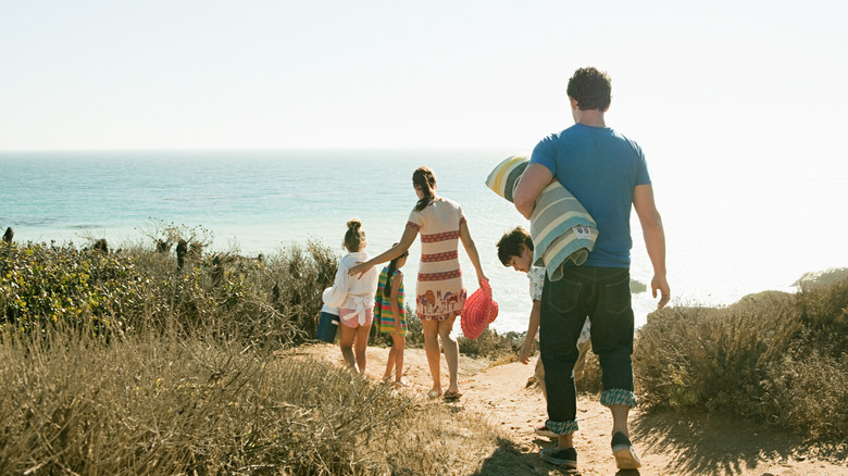 Family day at the beach