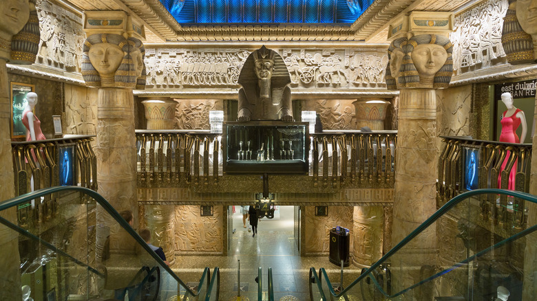 Egyptian sculptures in Harrods