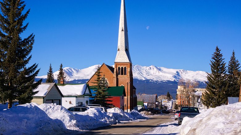 Leadville, Colorado in winter
