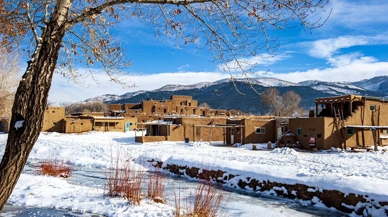 Taos Pueblo in winter