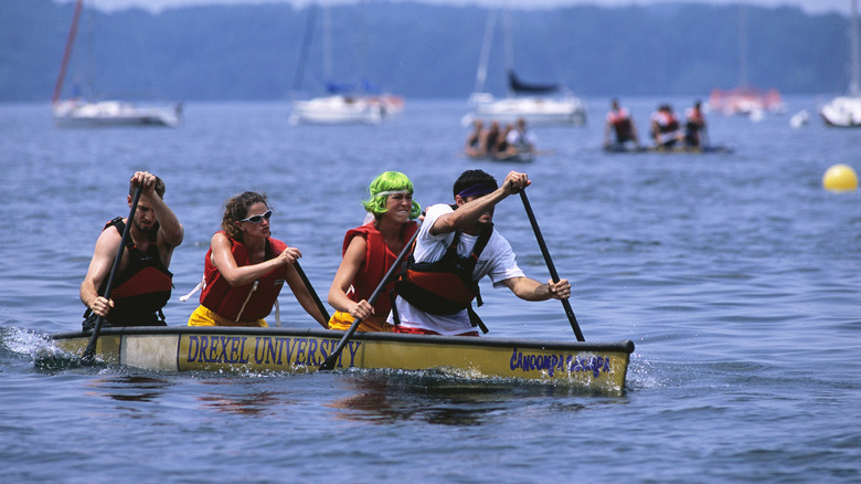 Boaters in the lake