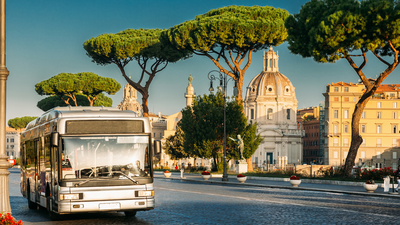 A city bus in Rome