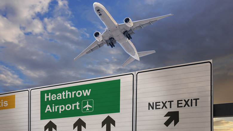 road sign stating Heathrow
