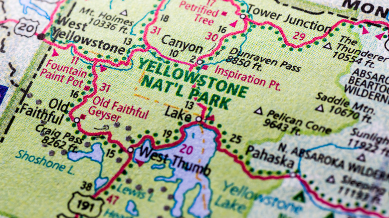 Yellowstone map