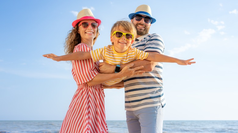 Family having fun on vacation