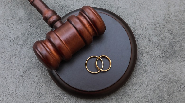 two rings on a gavel
