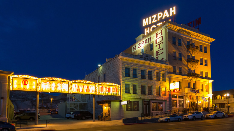 Mizpah Hotel at night