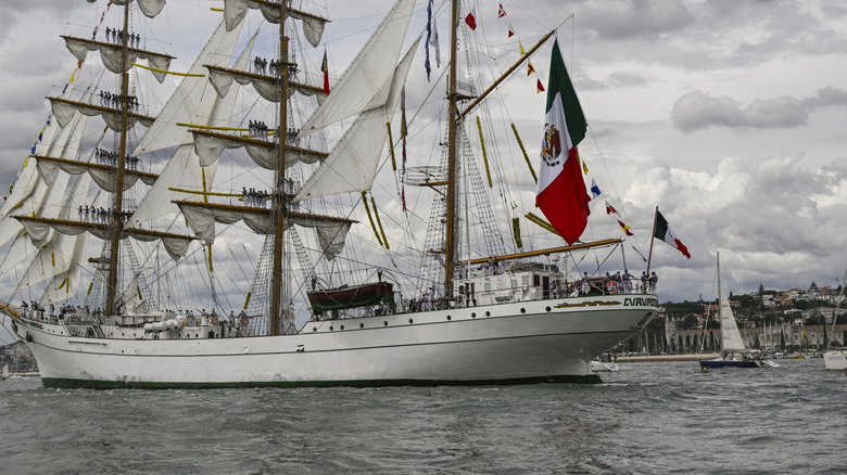 The clipper race sailboat