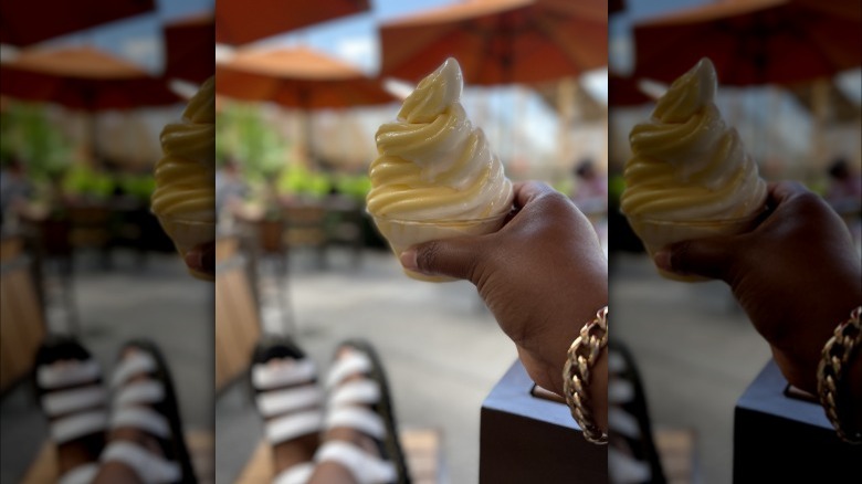 Person with Dole Whip