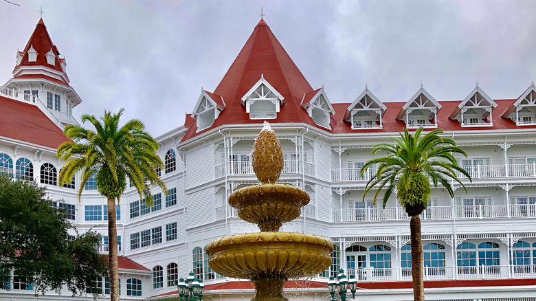 A fountain at Grand Floridian