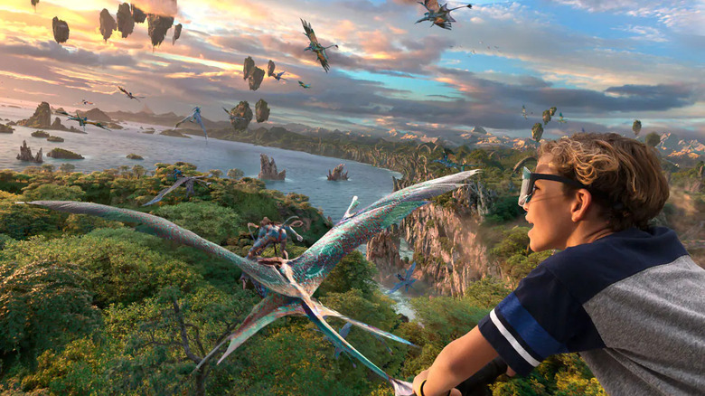 Boy riding Avatar Flight of Passage