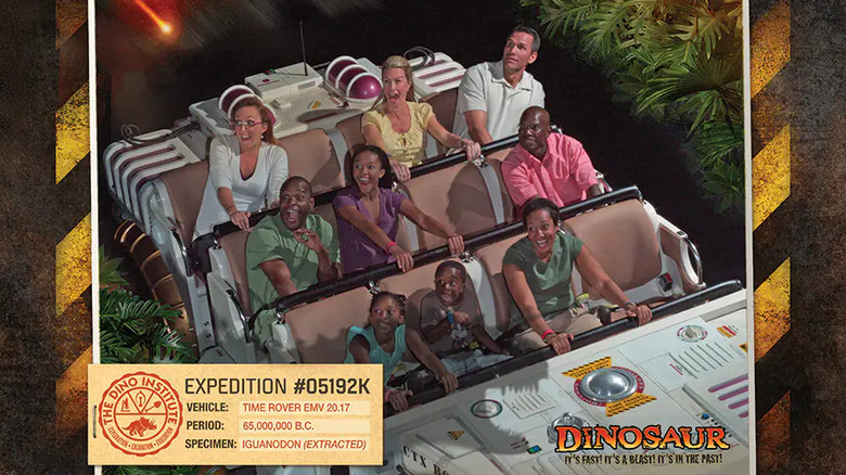 On-ride photo on Dinosaur at Disney's Animal Kingdom