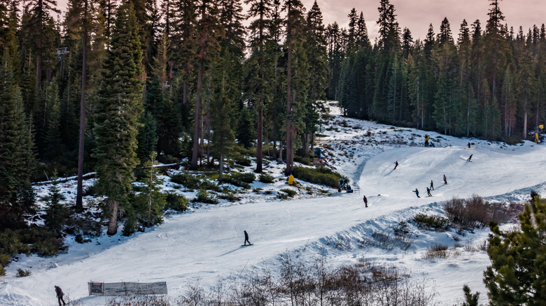 People skiing at Northstar California Resort, Tahoe