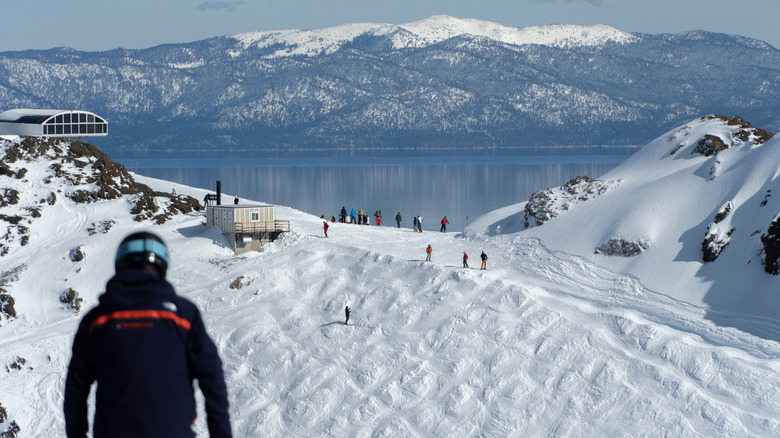 Overhead view of Palisades Tahoe Resort, Tahoe