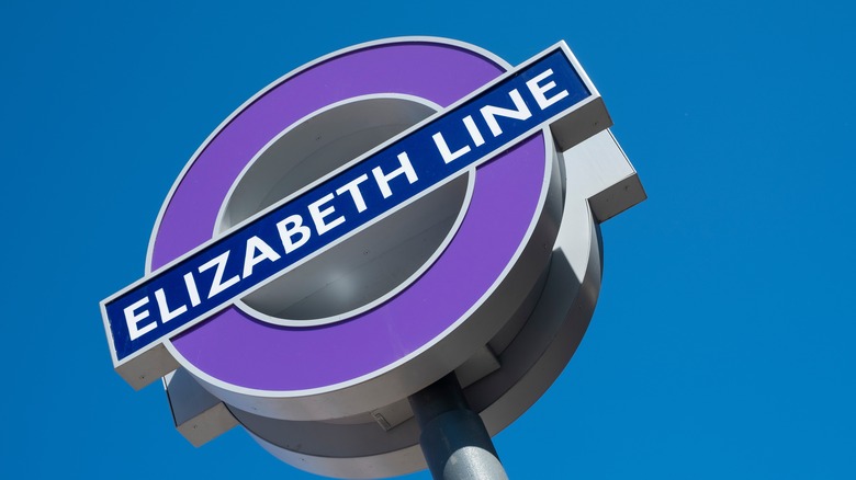 sign for London transit line