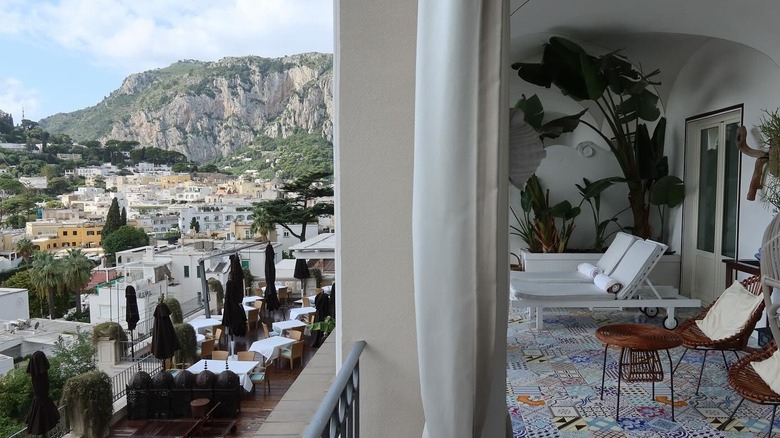 View from Capri Tiberio Palace room