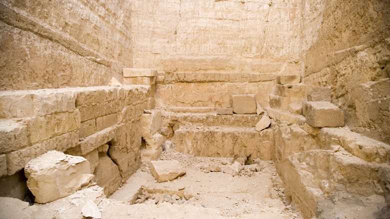 Interior view of a pyramid