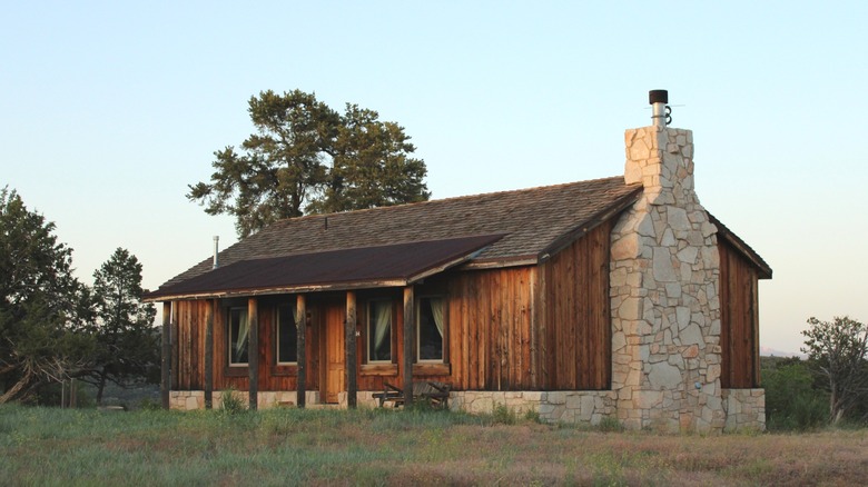 Rustic wooden cabin at Zion Mountain Ranch