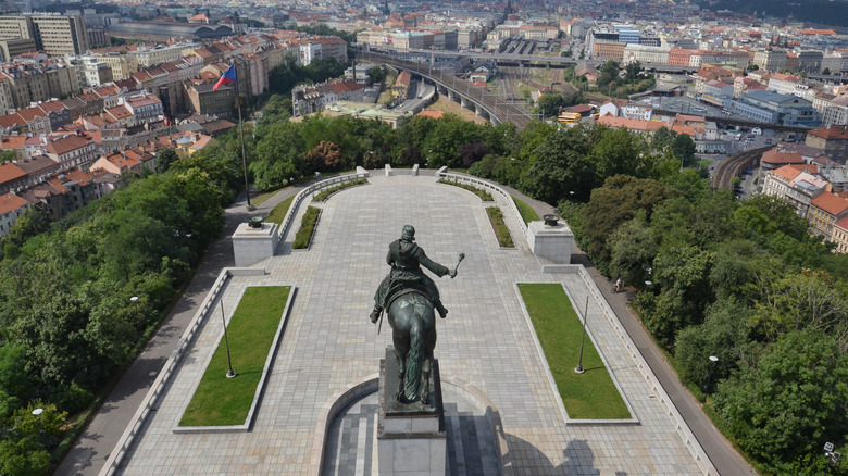 Aerial view of Zizkov National Memorial